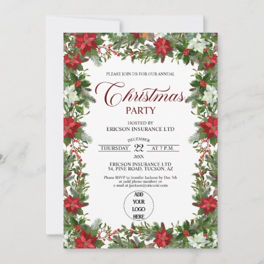 Annual Corporate Employees Christmas Party Kaart (Voorkant)