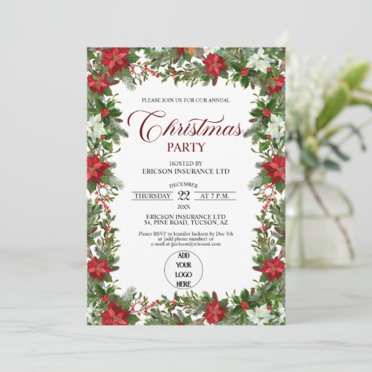 Annual Corporate Employees Christmas Party Kaart (Staand voorkant)