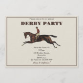 Annual Derby Party Race Horse Equestrian Racing Kaart (Voorkant)