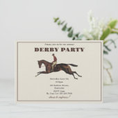 Annual Derby Party Race Horse Equestrian Racing Kaart (Staand voorkant)