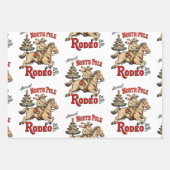 Annual North Pole Rodeo Dec 25th Cowboy Santa West Inpakpapier Vel (Voorkant)