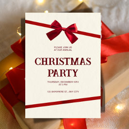 Annual Office Christmas Party Invitation Kaart