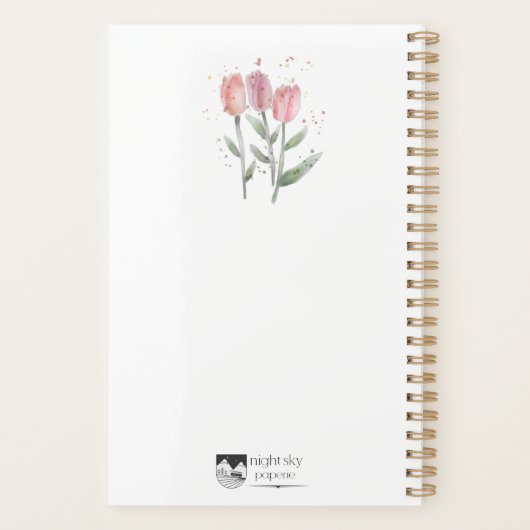 Annual Planner Tulips Watercolor (Achterkant)