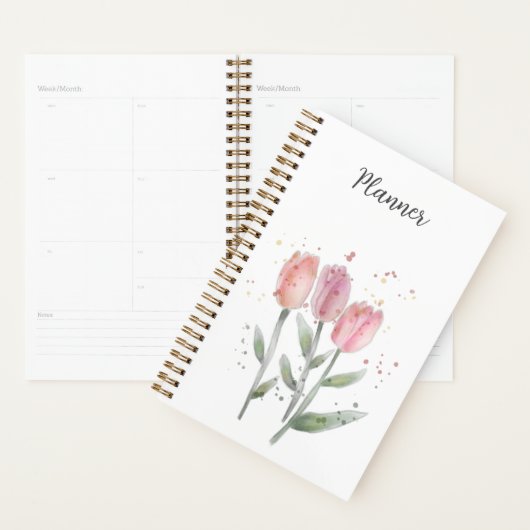 Annual Planner Tulips Watercolor (Display)
