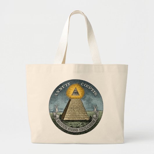 Annuit Coeptis - het Alziende Oog Grote Tote Bag (Voorkant)