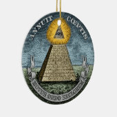 Annuit Coeptis - het Alziende Oog Keramisch Ornament (Rechts)