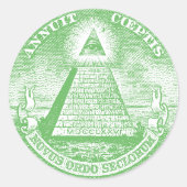 Annuit Coeptis Ronde Sticker (Voorkant)