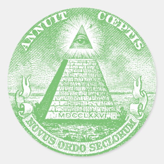 Annuit Coeptis Ronde Sticker (Voorkant)