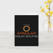 Annulaire Zonsverduistering Oktober 14 Astronomie Kaart (Gele Bloem)