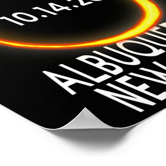 Annulaire Zonsverduistering T - Albuquerque Nederl Poster (Hoek)