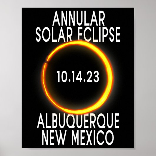 Annulaire Zonsverduistering T - Albuquerque Nederl Poster (Voorkant)