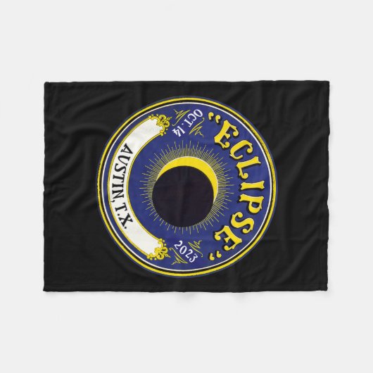 Annular Solar Eclipse Austin Texas Familie Reizen  Fleece Deken (Voorkant (Horizontaal))