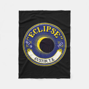 Annular Solar Eclipse Austin Texas Familie Reizen  Fleece Deken