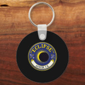 Annular Solar Eclipse Austin Texas Familie Reizen Sleutelhanger (Voorkant)