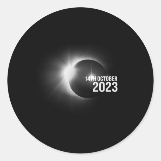 Annular Solar Eclipse Enthousiast 14 oktober 2023 Ronde Sticker (Voorkant)