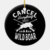 Annuleer alles wat er een wild varken is voor een keramisch ornament (Achterkant)