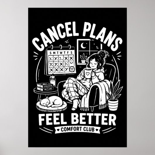 Annuleer Plannen Comfort Club Poster (Voorkant)