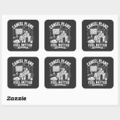 Annuleer Plannen Comfort Club Vierkante Sticker (Vel)