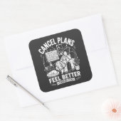 Annuleer Plannen Comfort Club Vierkante Sticker (Envelop)