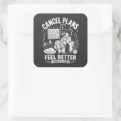 Annuleer Plannen Comfort Club Vierkante Sticker (Tas)