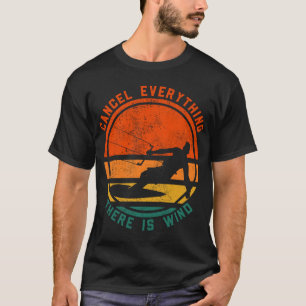Annuleren Alles Er is Wind Grappig Kitesurfen T-shirt