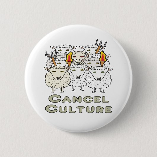 Annuleren Cultuur Woke Mob Ronde Button 5,7 Cm (Voorkant)