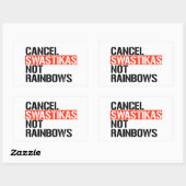 Annuleren Fascist Niet Rainbows Rechthoekige Sticker (Vel)