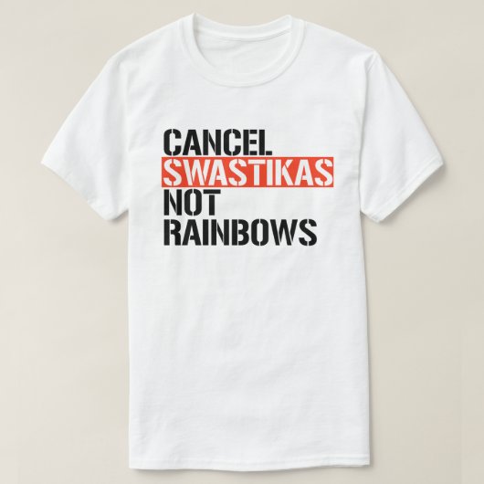 Annuleren Fascist Niet Rainbows T-shirt (Design voorkant)