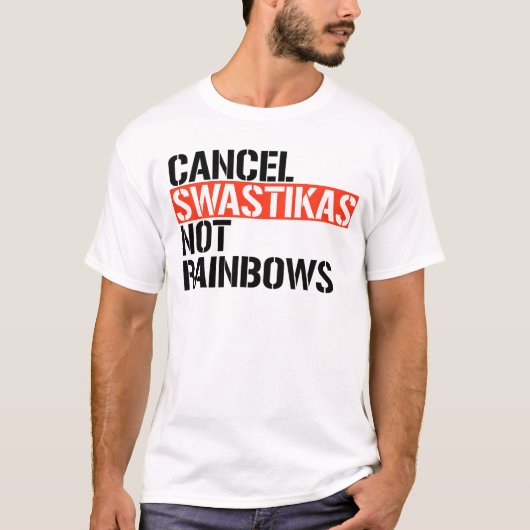 Annuleren Fascist Niet Rainbows T-shirt (Voorkant)