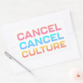 Annuleren van thema cultuurthema Aangepaste achter Rechthoekige Sticker (Envelop)