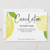 Annulering evenement wegens COVID-19 Kaart (Voorkant)