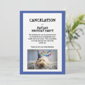 Annulering van de verjaardag van het Corona-virus Kaart (Staand voorkant)