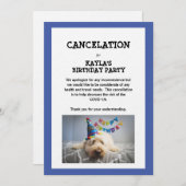 Annulering van de verjaardag van het Corona-virus Kaart (Voorkant / Achterkant)