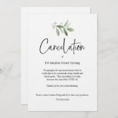 Annulering van gebeurtenissen - COVID 19 Kaart (Voorkant / Achterkant)