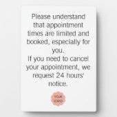 Annulering voor salon of spa fotoplaat (voorkant)