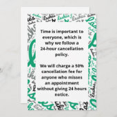 Annuleringsbeleid Kaart (Voorkant / Achterkant)