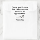 Annuleringsbeleid Vierkante Sticker (Tas)