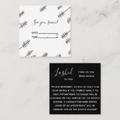 Annuleringskaart voor benoeming vierkante visitekaartje (Voorkant / Achterkant)