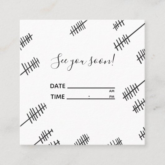 Annuleringskaart voor benoeming vierkante visitekaartje (Voorkant)