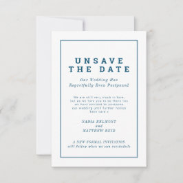 Annullering trouwdatum wijziging van plan uitgeste save the date