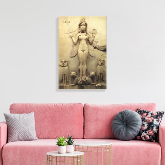 ANNUNAKI CANVAS DMT SPIRITUEEL GRAFFITI enlil enki (Insitu (Woonkamer))