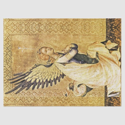 ANNUNCATIE ANGEL, Sint Gabriël door Simone Martini Tissuepapier (Voorkant)