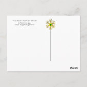 ANNUNCIATIE ALS DE MYSTISCHE HOEVEELHEID UNICORN BRIEFKAART (Achterkant)