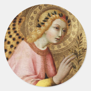 ANNUNCIATIE ANGEL 2 RONDE STICKER