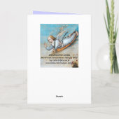 ANNUNCIATIE ANGEL EN VIRGIN FEESTDAGEN KAART (Achterkant)