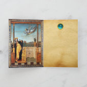 ANNUNCIATIE ANGEL EN VIRGIN FEESTDAGEN KAART (Binnen)