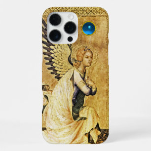 ANNUNCIATIE ANGEL IN GOUD EN BLAUW,Parchement iPhone 16 Pro Max Hoesje