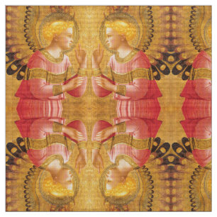 ANNUNCIATIE ANGEL IN GOUD EN PINK STOF