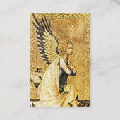 ANNUNCIATIE ANGEL, Oranje goudgeel Visitekaartje (Achterkant)