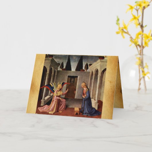 ANNUNCIATIE DOOR FRA ANGELICO Old Irish Blessing Kaart (Gele Bloem)